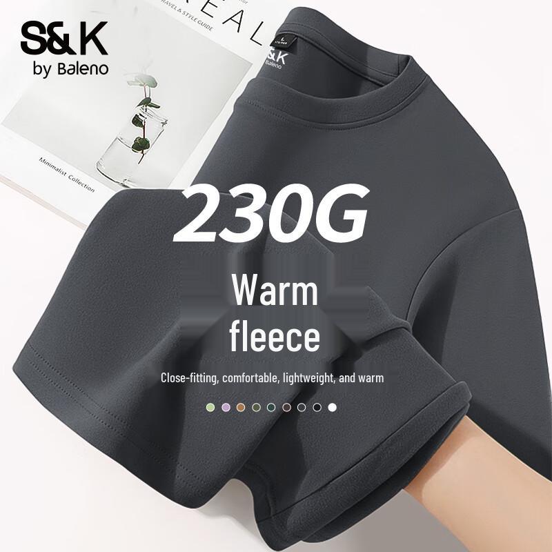 Baleno Men's S&K Fleece Lined Long Sleeve T-Shirt