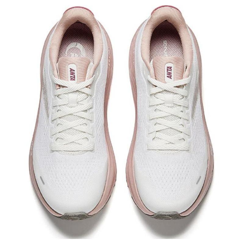 Anta Travel Step 2 Comfortable Versatile Non-Slip Wear-Resistant Low-Top Casual Running Shoes Women Sneaker White Pink 122525546-8