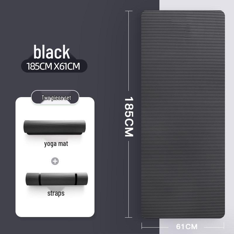 Non-Slip Thick Yoga Mat for Beginners - Indoor Fitness & Exercise Aid