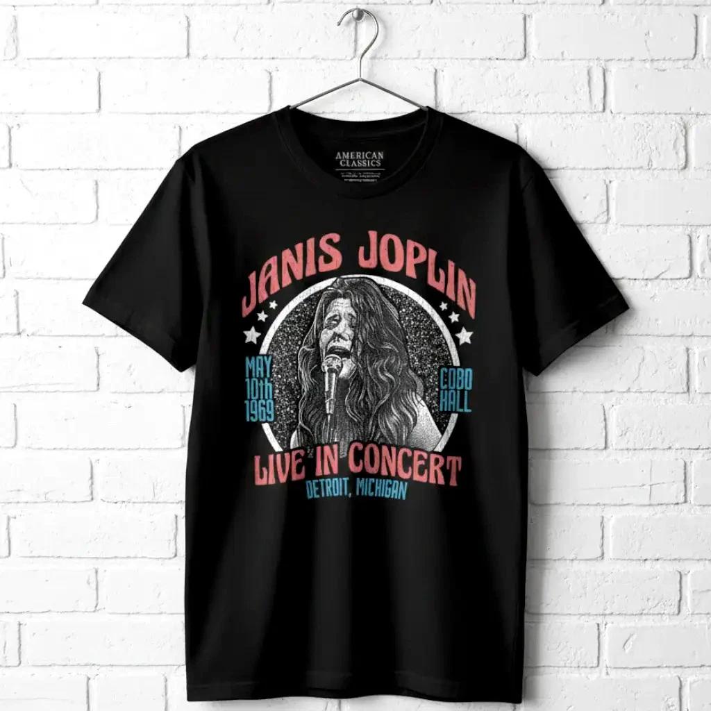 Janis Joplin Live In Concert Cobo Hall Men s T Shirt XXXL