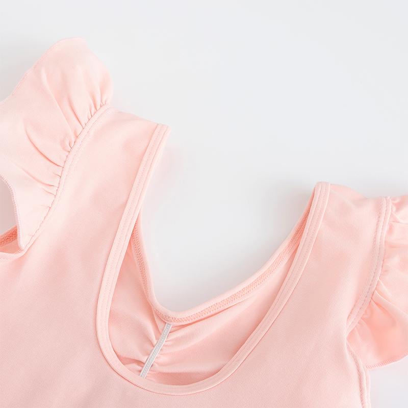 Ballet Leotards For Girl Toddler Short Ruffle Sleeve Dancer Outfit Rhythmic Gymnastics Bodysuit