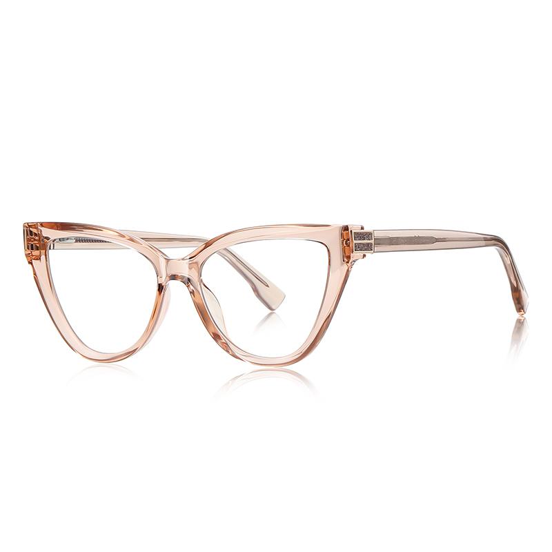 Luxury Cat'S Eye Fashion Women Myopia Glasses Big Frame  Anti-Blue Light  Prescription Eyewear -0.5 -0.75 To -6.0