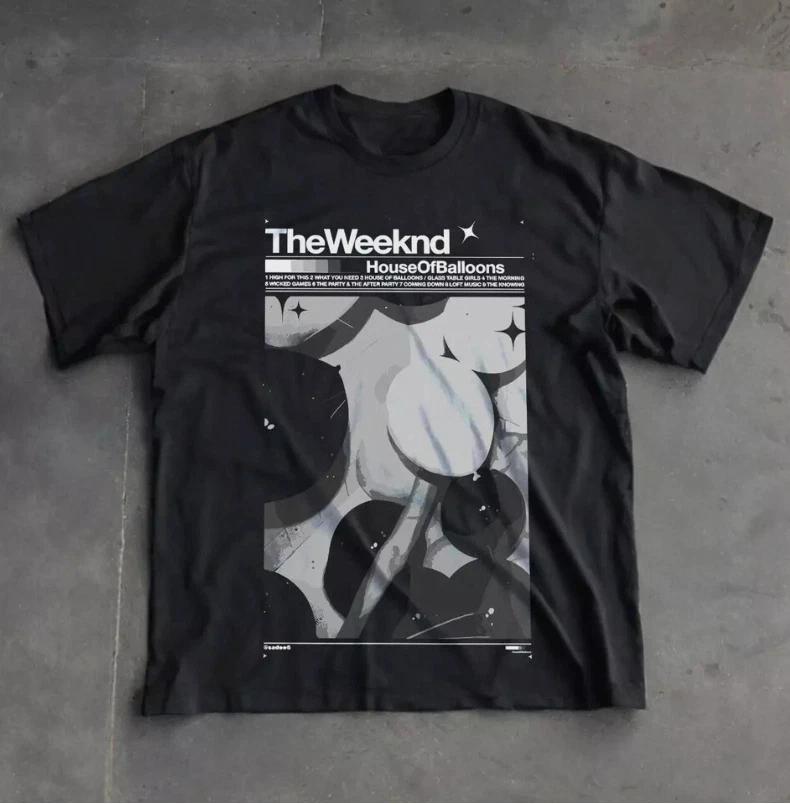 

New Rare The Weeknd House Of Balloons T-Shirt All size Unisex black Shirt L