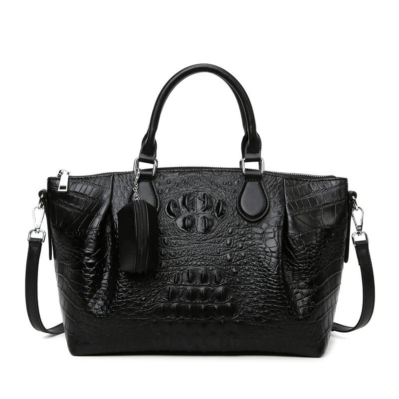 

Европейская и американская мода ретро женская сумка через плечо большая вместимость красочная сумка из крокодиловой кожи водонепроницаемая легкая сумка-тоут
