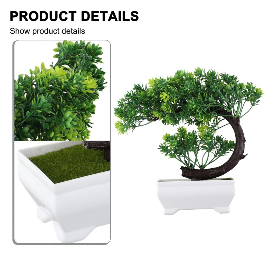 Bonsai Simulation Artificial Plants Flowers In Pots Home Office Fake Tree Decor