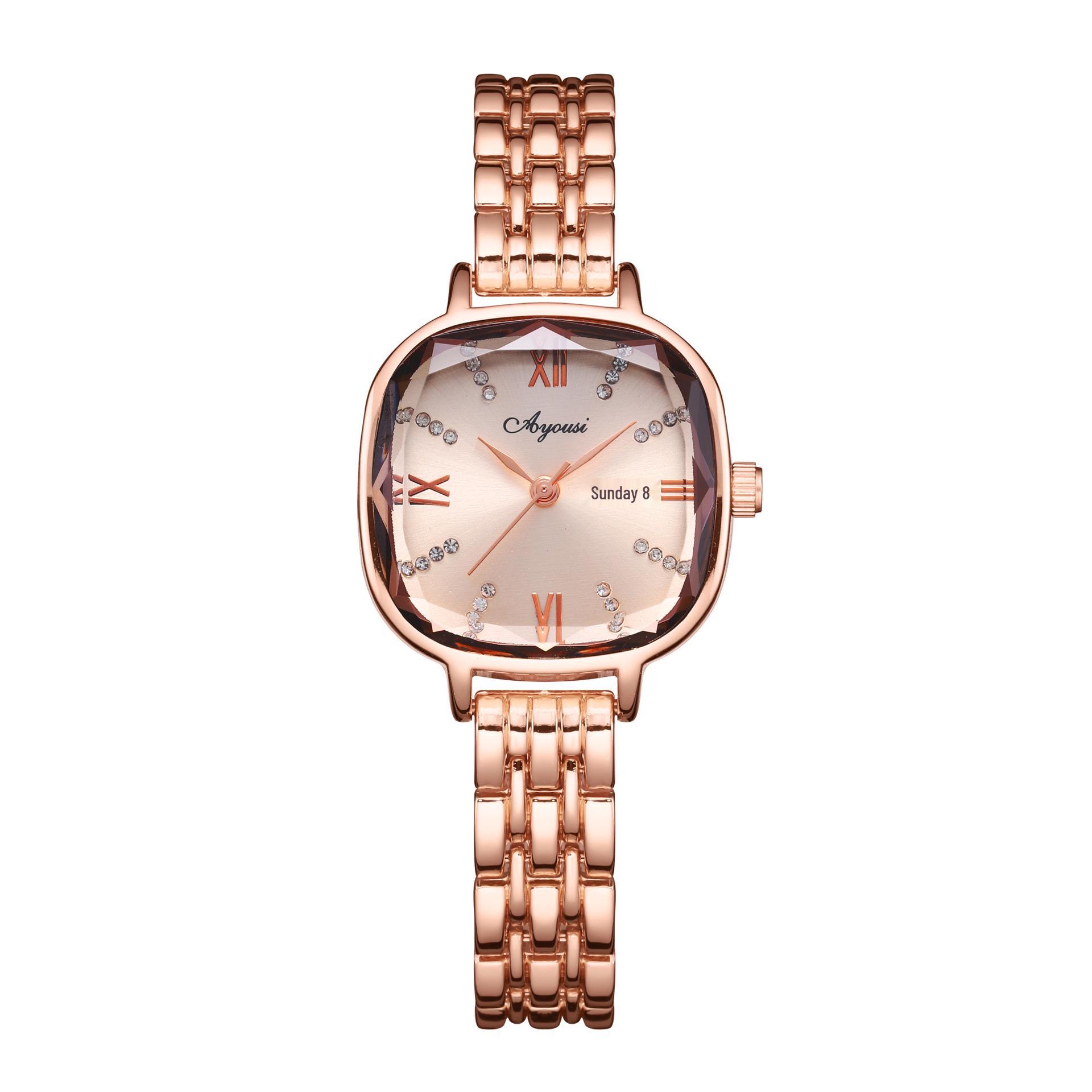 

ORUSS Women s Retro Green Square Dial Watch - Light Luxury Fashion Wristwatch