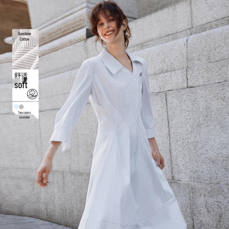 ELLE Women s Asymmetric Shirt Dress S