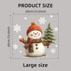 2025 New Year Snowman Santa Claus Home Room Wall Glass Static Sticker Removable Cartoon Christmas Window Sticker Decoration