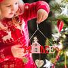 Wooden Christmas Artistic Ornaments Collection With House Star Heart Tree Patterns Holidays For