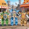 Portable Anxiety Relief Toy Transforming Robot Fidget Spinner Toy, Burger Cake Pizza Spinning for Finger Gyroscope Decompression Tool Stress