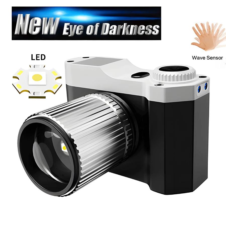 

Мощный светодиодный светочувствительный налобный фонарь со встроенным аккумулятором Zoom Type-C, зарядка, ультраяркий рыболовный фонарь для улицы