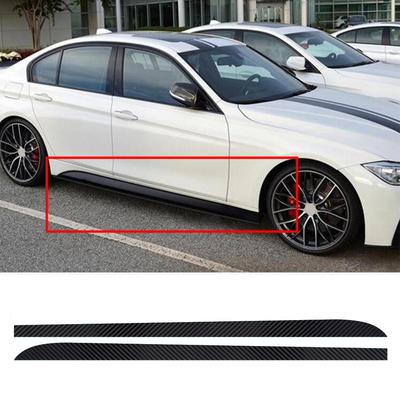 2pcs Car Side Skirt Sill Stripe Stickers 3D Carbon Fiber For BMW E90 E92 E93 F20 F21 F30 F31 F32 F33 F34 F15 F10 F01 F11 F02