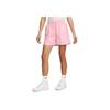Nike Sportswear Essentials Solid High-Waist Straight Regular Shorts Women Bottoms Pink DM6761-690