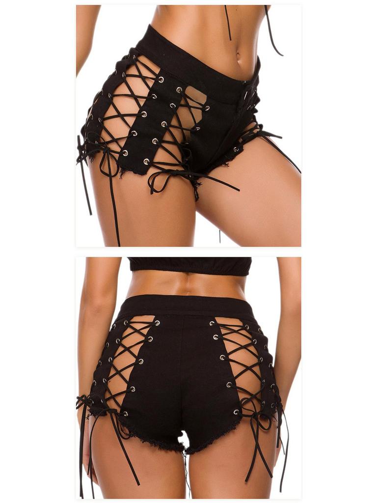 860# New European and American Women's Denim Shorts - Summer/Autumn Sexy High-Waisted Hot Pants for Nightclub.