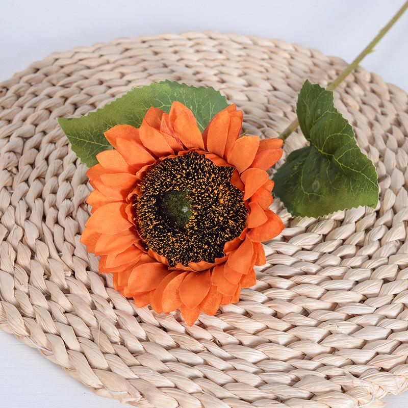 Simulated Single Artificial Sunflower For Home Decoration Flower Prop Shooting