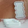 Innovative Silicone Tray Mold Epoxy Resin Aquas Ripple Shaped Jewelry Display Plate Mould Plaster Cement Tableware Mold