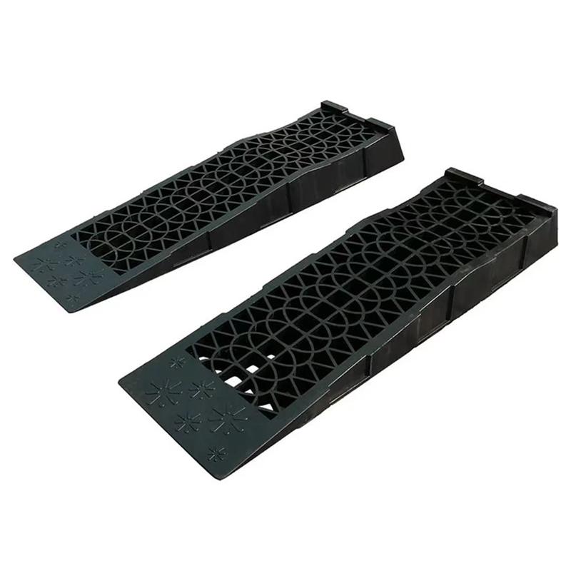 2Pcs Capacity Heavy Duty Car Ramps 70cm Plastic Portable Loading Access Ramps Lift Repair Maintenance Jack Lift Tool For 5000KG
