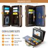 XIMAND Passport Holder Wallet Bag with 11 Card Slots and Passport Photo RFID Blocking Wristlet Brown Pocket, Pocket, Strap,
