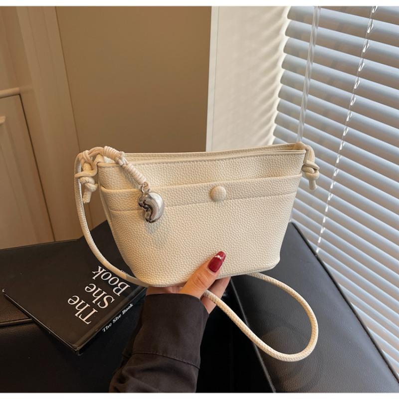 Simple Casual Fashion Sheepskin Boat Messenger Bag Trendy Versatile Handbag Premium Lightweight Shoulder Bag