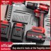 Delixi Cordless Brushless Hammer Drill & Electric Screwdriver with Lithium Battery