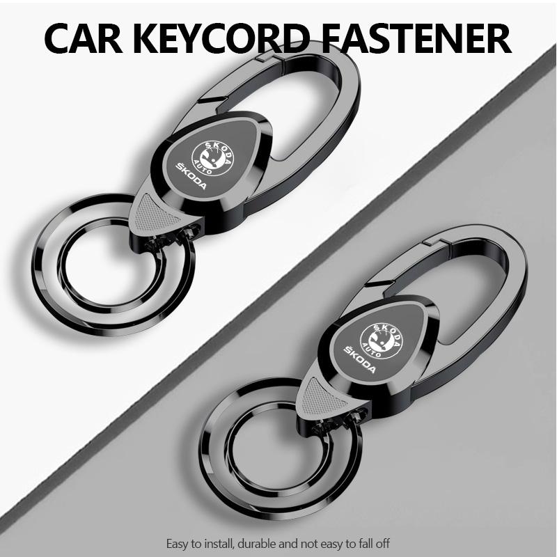 Car Logo Keychain Keyring Key Ring Chain Auto Decoration Accessories For Skoda Kodiaq Fabia Kamiq Karoq Octavia 2 3 Rapid Scala usbn43