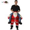 Christmas Carry Ride On Me Shoulder Santa Claus Costumes for Adult