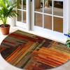 1Pcs Colorful Modern Art Semi Circle Welcome Doormat Non-Slip for Outdoor Patio Porch Kitchen Bathroom Entryway Floor Mat