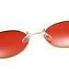 Vintage Fashion UV400 Small Frame Steampunk Gradient Mirror Glasses Men's Shades Sun Glasses Oval Sunglasses