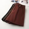 Ancola Women's Red Woolen A-line Bootcut Shorts for Autumn/Winter 2024