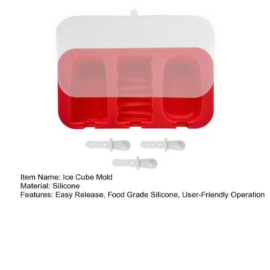 Silicone Ice Lolly Mold with Cover BPA Free Popsicle Maker