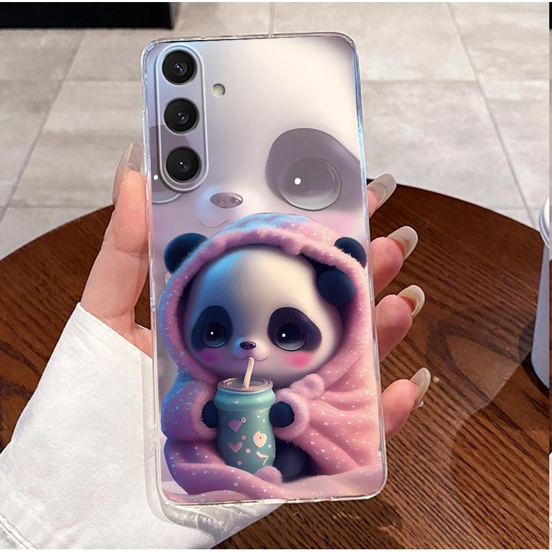 Fashion Cute Love Rabbit Phone Case For Samsung Galaxy S25 Plus S 25 Ultra Edge 5G Clear Silicone Protective Soft TPU Back Cover