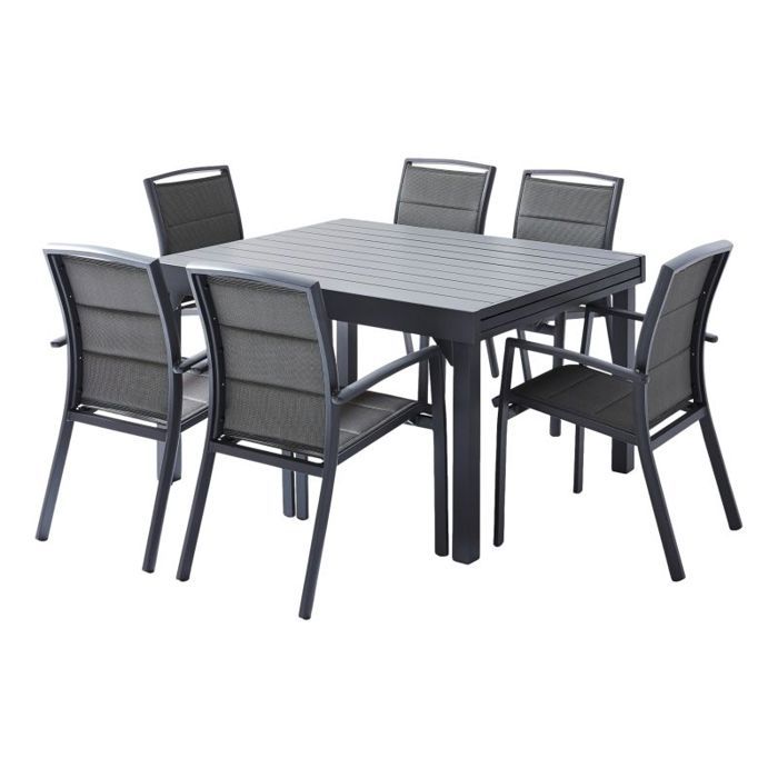 Wilsa Garden Modulo T 6 / 10 + F 6 Full Alu Grey Garden Furniture Set