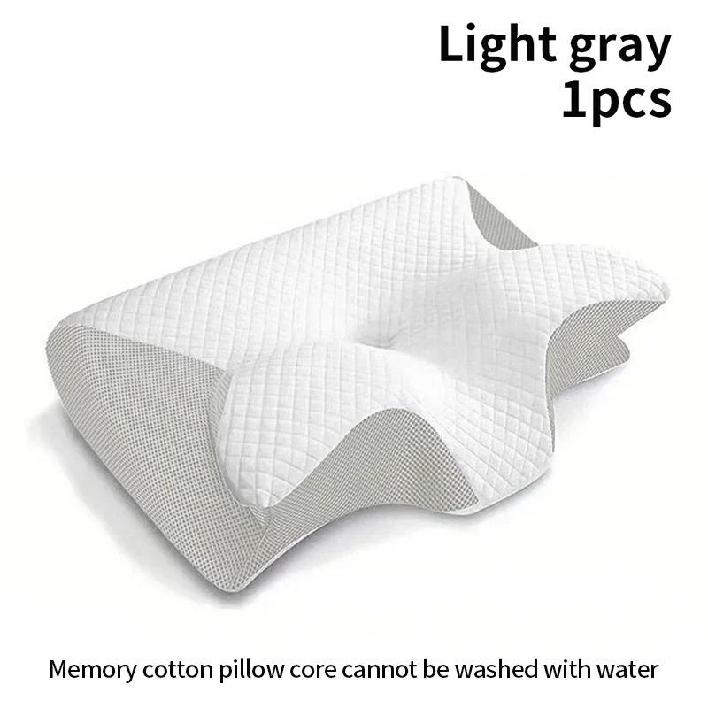 New 2 In 1 Ergonomic Memory Foam Pillow Help Sleep,Protect The Neck Cervical Orthopedic Travel Neck Pillow For Sleeping For Home