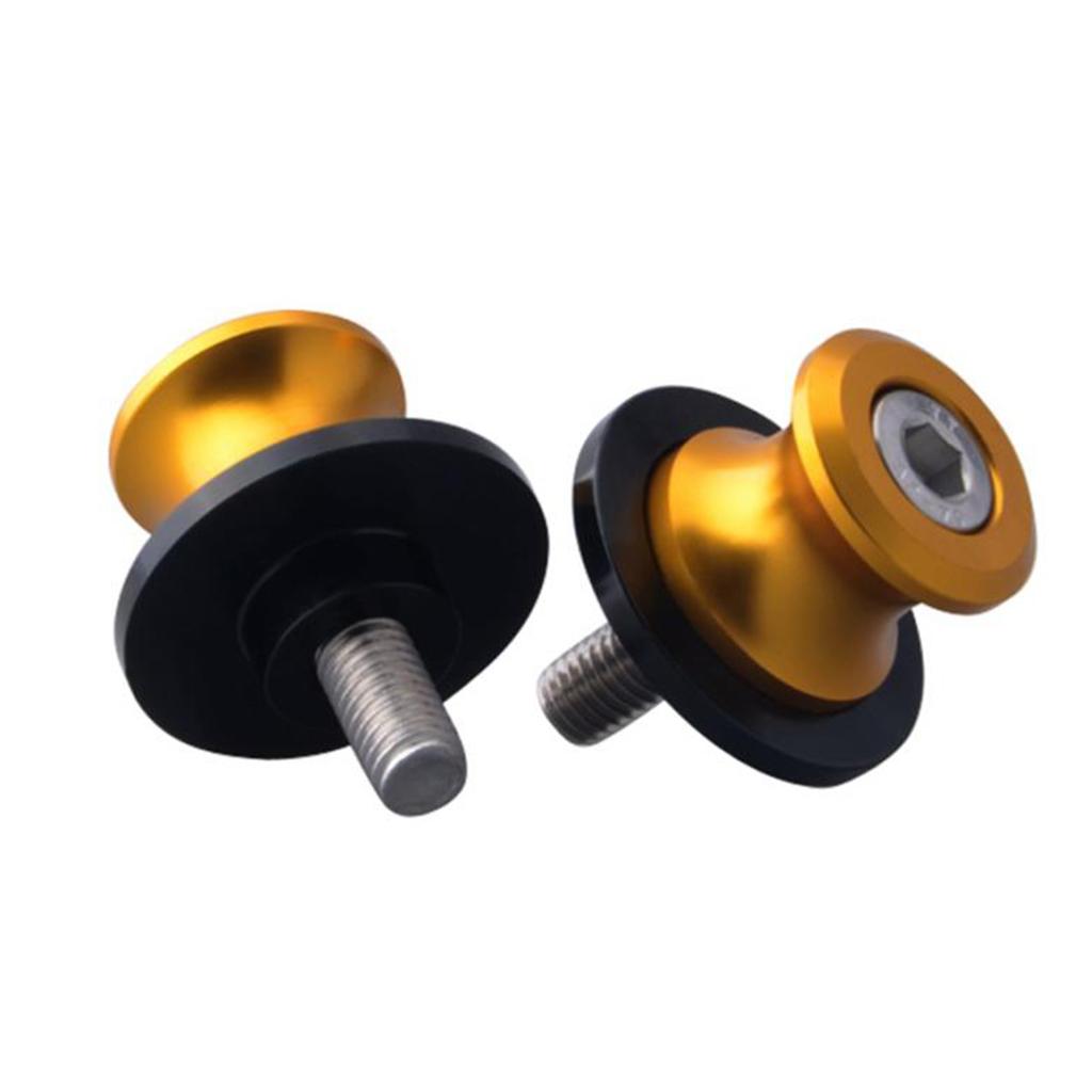 M8 Swing Upper Arm Sliders Spools Stand for GSXR600 GSXR750 GSXR1000 - Golden