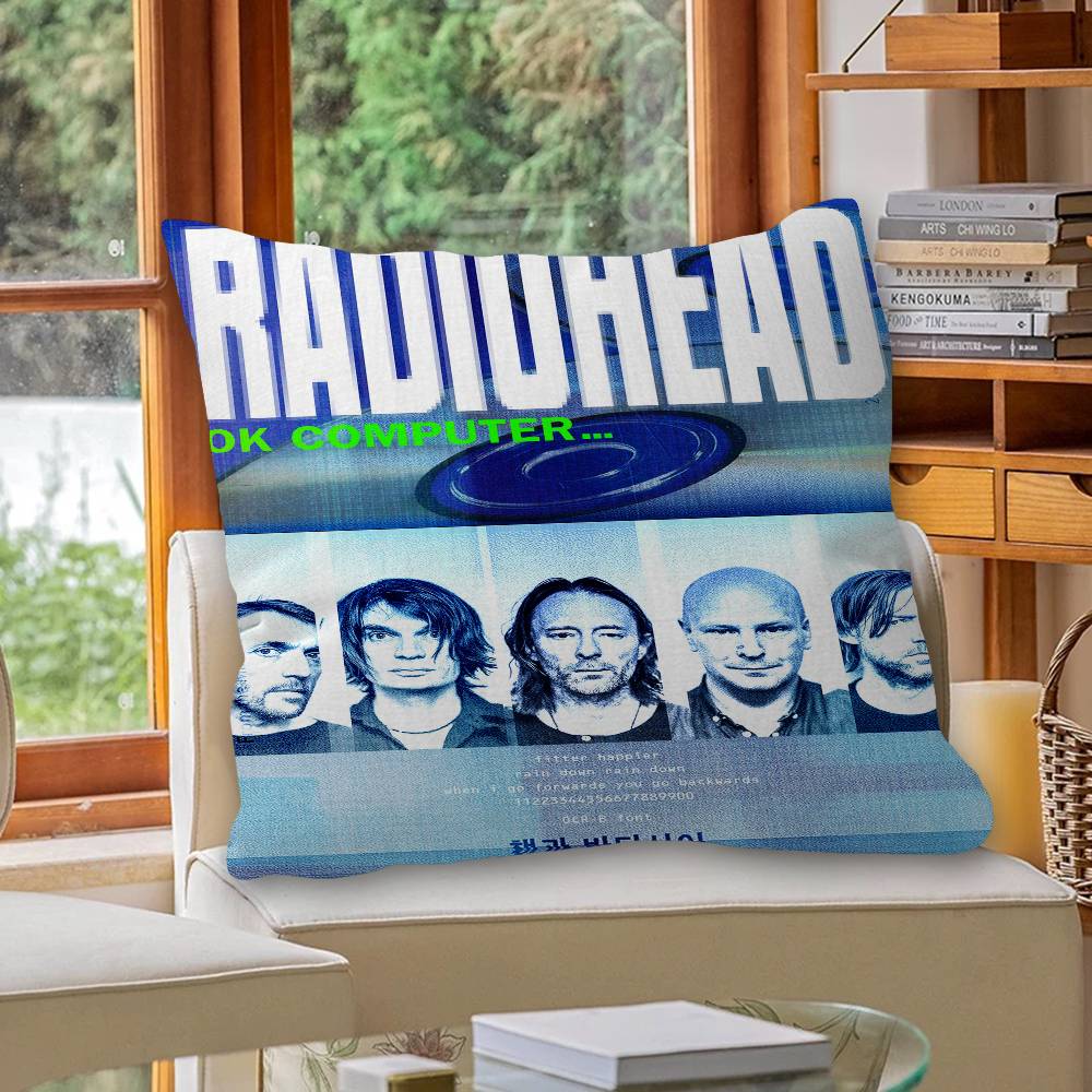 Vintage Rock Band Radiohead Pillow Anime Pillow Sofa Bed Head Pillow Cover Cushion Cover 45x45 cm Fashion
