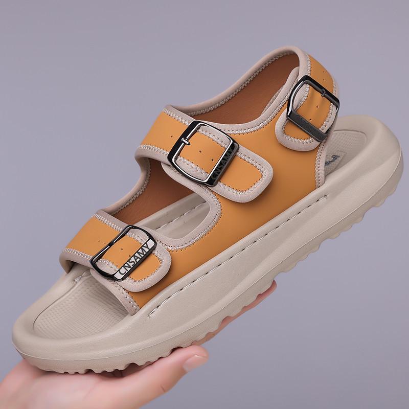 Fashion Summer Open Toe Sandals Beach Shoes for Men Lightweight New Designer Fashion Casual Non-slip Hand Large Size Sandals Male