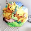 Pikachu-Muster, automatischer Klappschirm, tragbares und faltbares Design, 8 Rippen, ein Weihnachts- oder Geburtstagsgeschenk.
