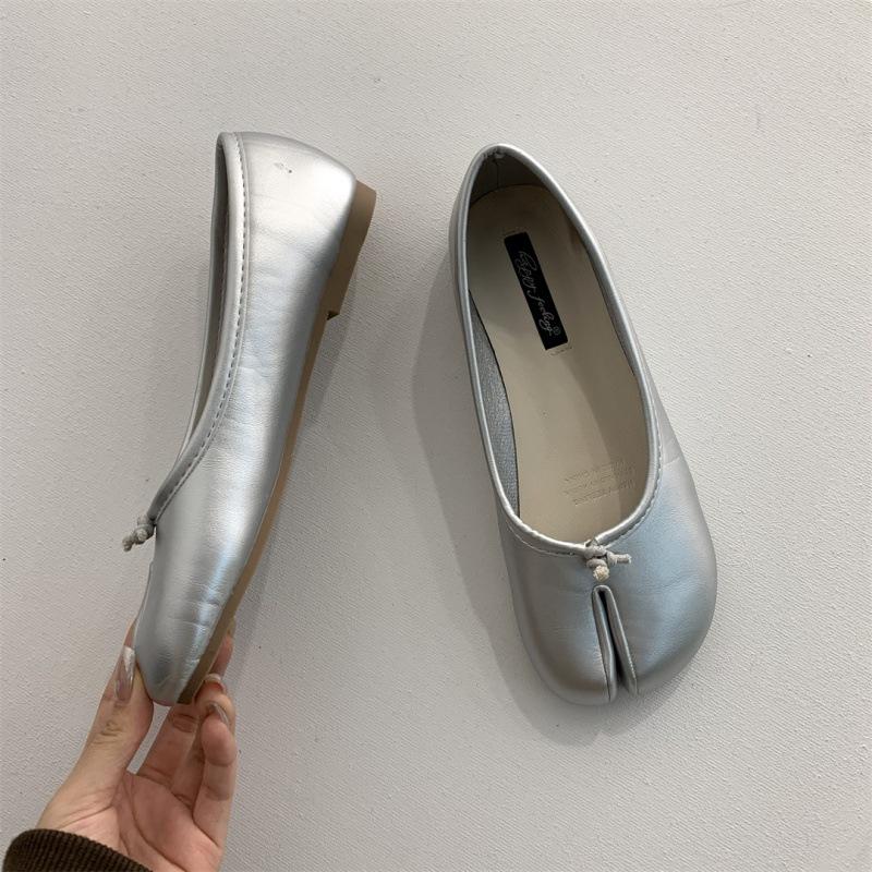 2025 spring and autumn new Doudou shoes women's shoes sub-toed pig's trotters shoes toes lazy horseshoe shoes flat single shoes autumn