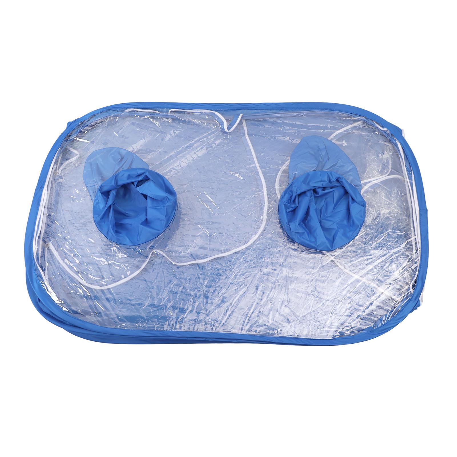 

Mushroom Grow Tent Still Air Box Portable Foldable PVC 2 Arm Ports Mushroom Grow Container for Study Research