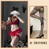 Sexy Underwear Women's Sexy Temptation Garter Lace Chiffon Three-point Passion No-take Suit Pajamas