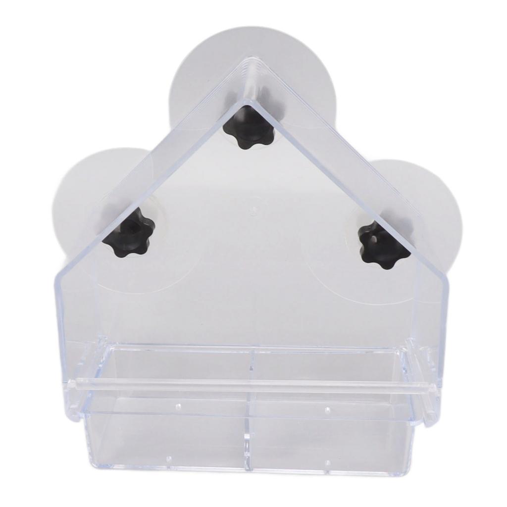 Fenster-Vogelfutterhaus Abnehmbares Tablett Transparent Langlebig Leichtgewichtige Vogelfutterhäuser mit 3 Starken