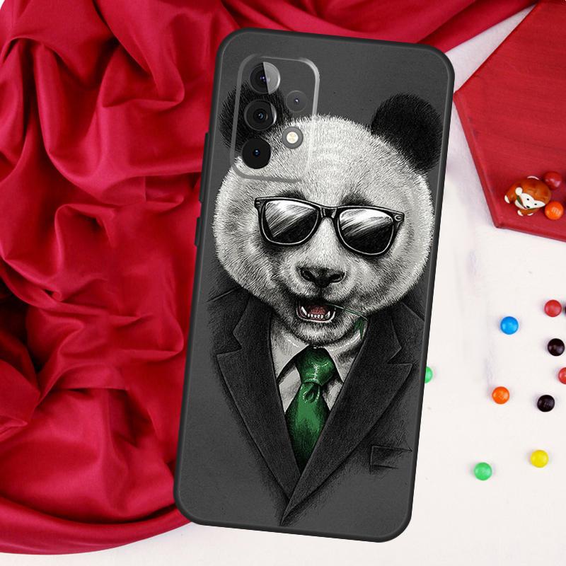 Cartoon Cute Panda Bear For Samsung Galaxy A15 A55 A53 A33 A35 A22 A32 A52 A54 A34 A14 A56 A36 A26 A16 A05 A06 Case