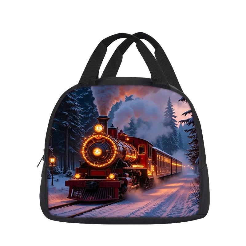 Train Lunch Bag with Insulation Large Capacity Lightweight Printing New Design the Best School Companion for Both Boys and Girls