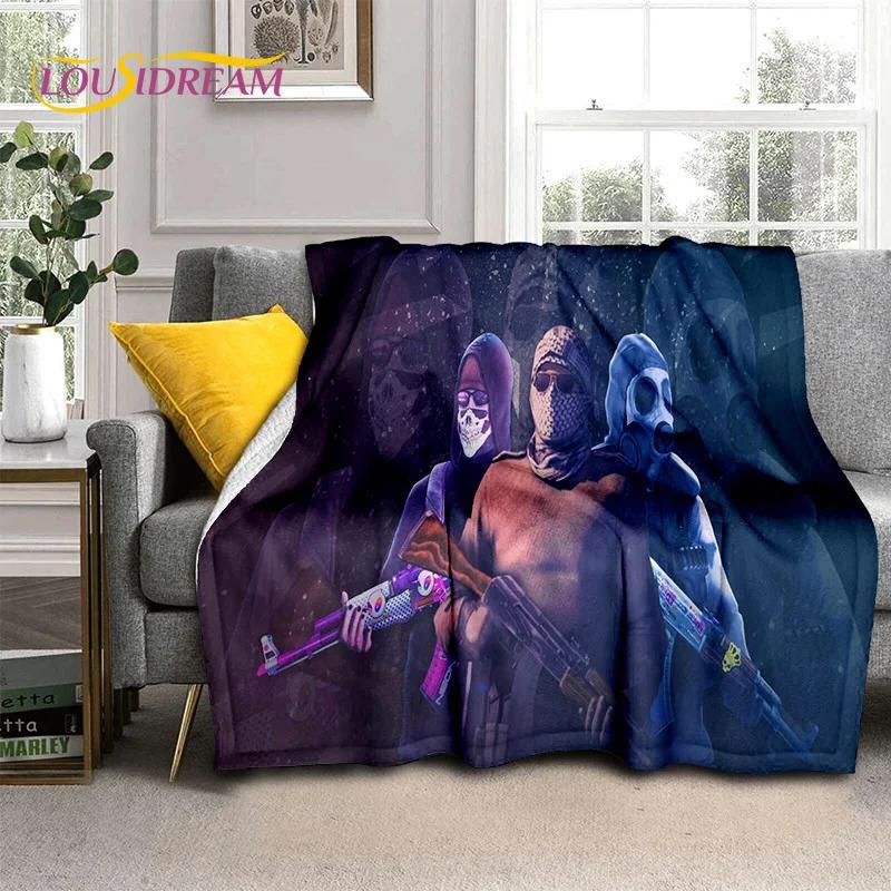 Counter Strike Game,CS GO,Gamer 3D Blanket,Soft Throw Blanket for Home Bedroom Bed Sofa Picnic Travel Office Cover Blanket Kids