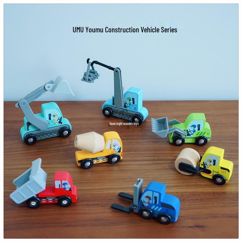 

Kids Cross-Border Engineering Vehicle Toy Set: Excavator, Trailer, Crane & Inertial Transport Truck