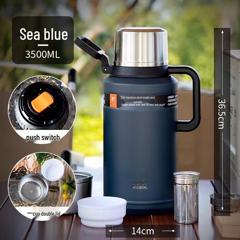 HOAOR 3.5L Stainless Steel Insulated Thermos Flask