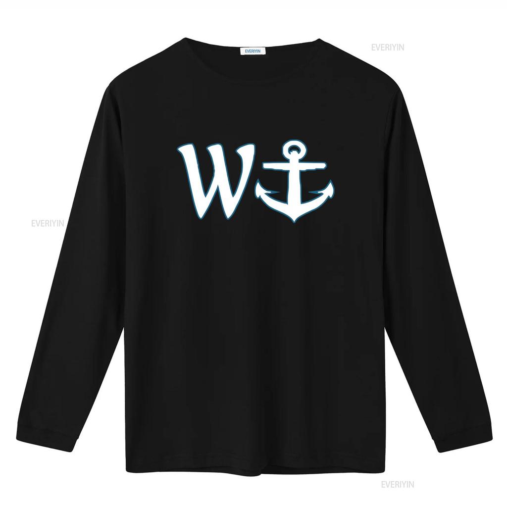 Wanker T Shirt W and Anchor Design Funny Stylish for All vintage Washed Top For Everyday Wear streetwear Unisex fashion