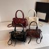 Fashion Rivets Large Capacity Pillow Bag European and American Bowling Motorcycle Handbag Single Shoulder Crossbody Women's Bag