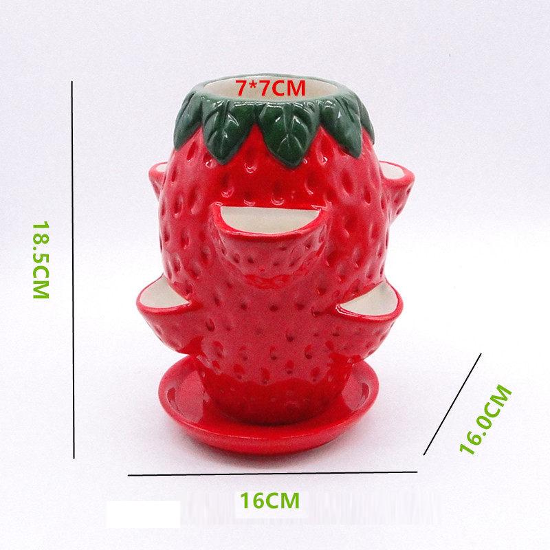 

Strawberry Lemon Ceramic Vase Creative Porous Plant Pots Table Decoration Flowers Arrangement Floral Vases Pastoral Home Decor земляничный