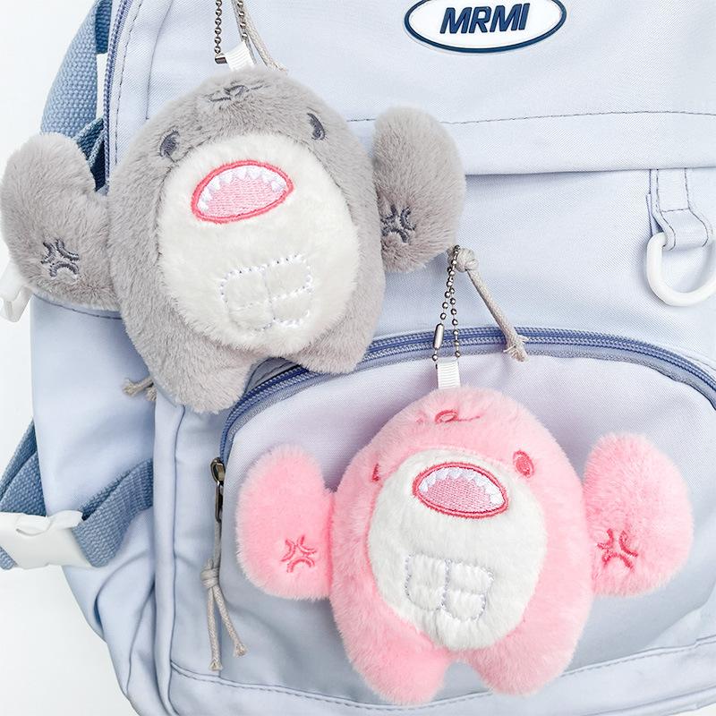 Creative Cute Marine Animal Muscle Shark Plush Doll Student Bag Pendant Grab Machine Doll Doll